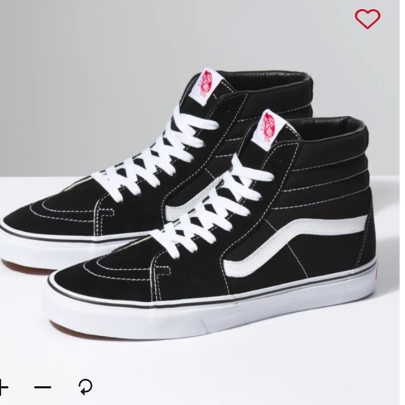Vans Shoes - Vans Black Suede Hi-top Sk8 Old Skool Sz 7